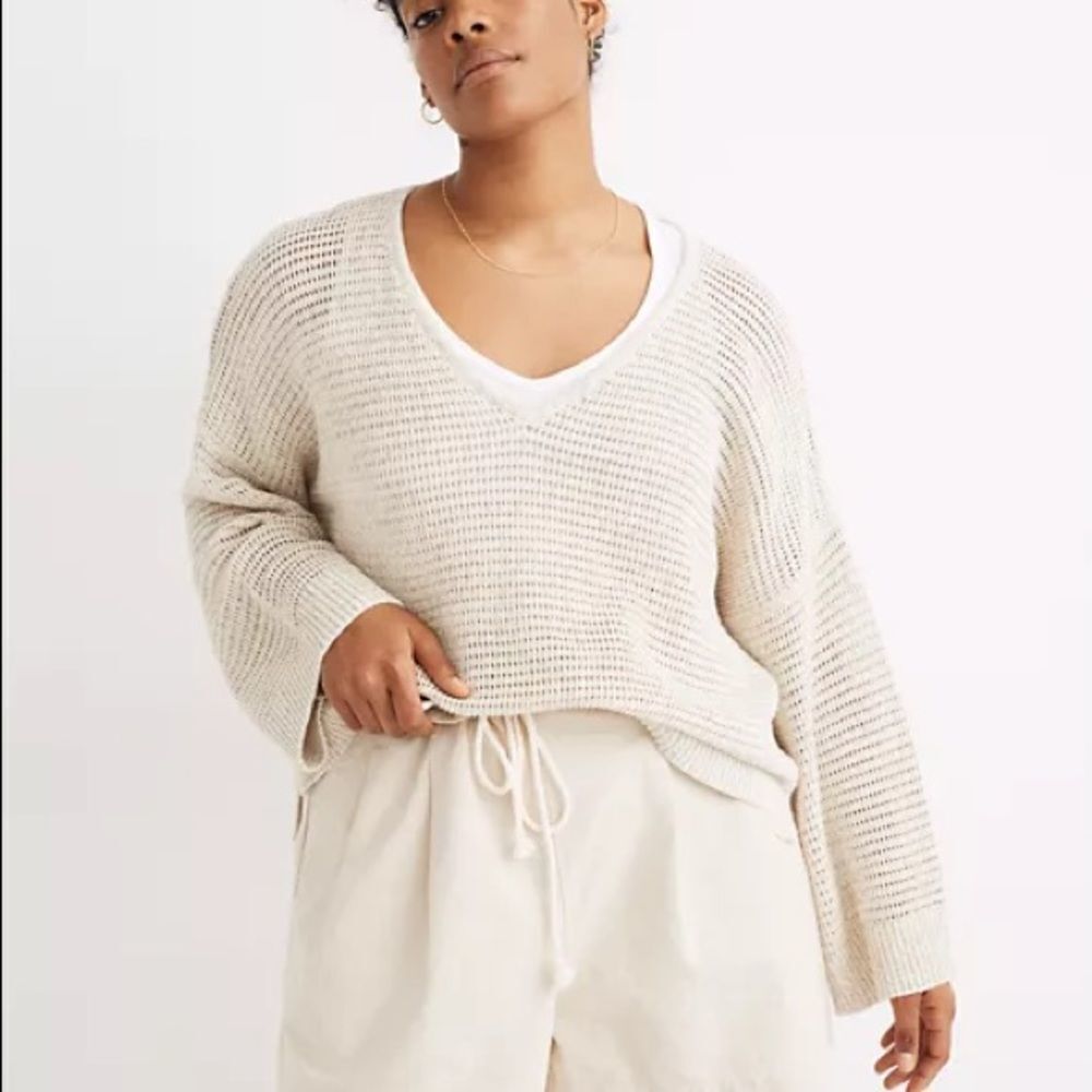 Madewell Rainbow Marled Seville Pullover Sweater XS